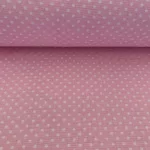 Világos rózsaszín (LT Rosa 7676) alapon 2 mm-es kis pöttyös pamutvászon