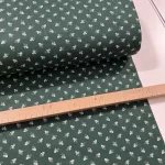 0,43 m EGYBEN KÉRHETŐ Sötétzöld a. fehér virágocska kékfestő jellegű pamutvászon