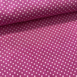   Barbie girl alapon 2 mm-es kispöttyös pamutvászon (7676 Violet)