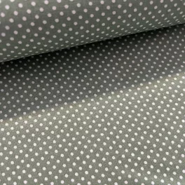   Fagyos moha alapon 2 mm-es kispöttyös pamutvászon (7676 Deaville frost)