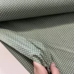Fagyos moha alapon 2 mm-es kispöttyös pamutvászon (7676 Deaville frost)