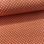 Terra alapon 2 mm-es kispöttyös pamutvászon (7676 Terra)