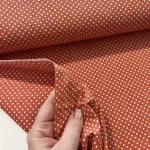 Terra alapon 2 mm-es kispöttyös pamutvászon (7676 Terra)