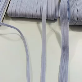 12 mm-es Fehér bordázott gumiszalag
