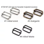 Heveder bújtató/Fém csúszka több színben és méretben