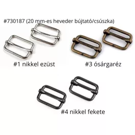 Heveder bújtató/Fém csúszka több színben és méretben