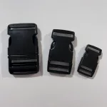 Basic fekete hevedercsat több méretben (tuk csat, gyorscsat pl. hátizsákhoz)