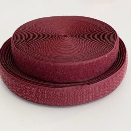 Bordó varrható tépőzár párban (2 cm széles)