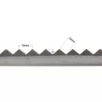 S-Front cikk-cakk olló fekete markolattal (24 cm-es)