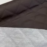 KIÁRUSÍTÁS: Steppelt textilbőr bútorszövet flíz béléssel: Csokibarna 10 cm-es négyzetes