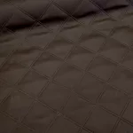 KIÁRUSÍTÁS: Steppelt textilbőr bútorszövet flíz béléssel: Csokibarna 10 cm-es négyzetes