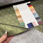 Steppelt műbőr flíz béléssel: Metál zöld (#10)