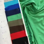 Zöld elasztikus viszkóz jersey Oeko-Tex I. (#15)