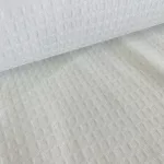 Fehér waffle/darázsos pamut anyag (185gr/m²)