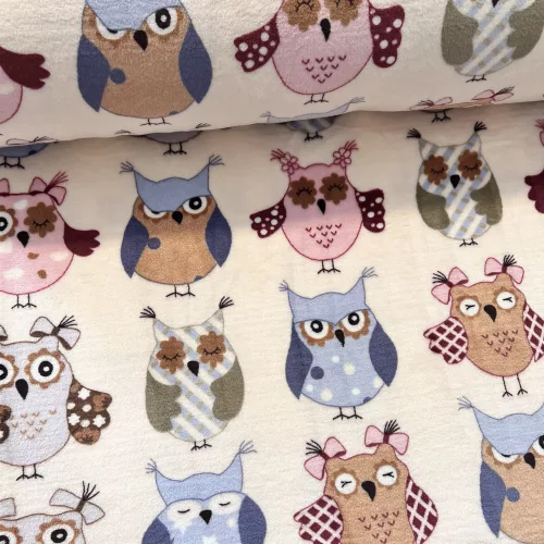 Vaj alapon színes baglyos wellsoft