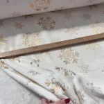 Ekrü alapon arany hópelyhes karácsonyi wellsoft