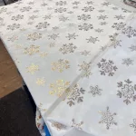 Ekrü alapon arany hópelyhes karácsonyi wellsoft