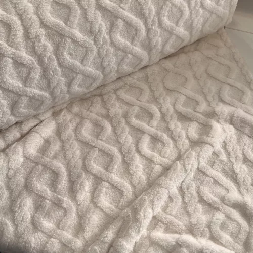 Ekrü egyszínű kötött dombor mintás (karácsonyi) wellsoft