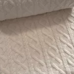 Ekrü egyszínű kötött dombor mintás (karácsonyi) wellsoft