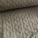 Trendi zöld egyszínű kötött dombor mintás (karácsonyi) wellsoft